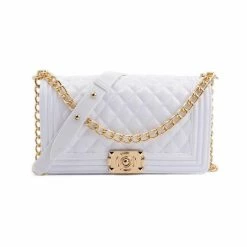 CHINA 1027 - WHITE PATENT JELLY PURSE (LARGE)