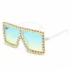 CHINA WHAT'S NEW BLING SUNGLASSES - WHITE/AQUA