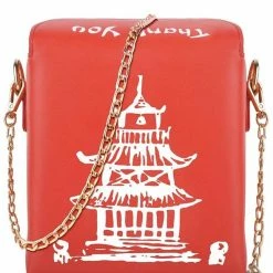 CHINA WHAT'S NEW 6542 CHINESE TAKE OUT PURSE - RED