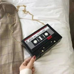 CHINA CASETTE PURSE - BLACK WHAT'S NEW