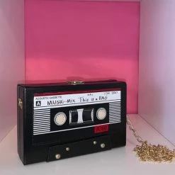CHINA CASETTE PURSE - BLACK WHAT'S NEW