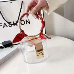 CHINA 8266 - CLEAR BOX PURSE WITH SCARF