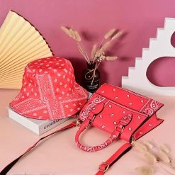 CHINA 9753 - RED BANDANA PURSE