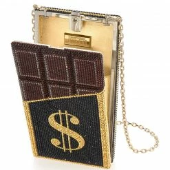 CHINA 2085 CANDY BAR CLUTCH - BROWN