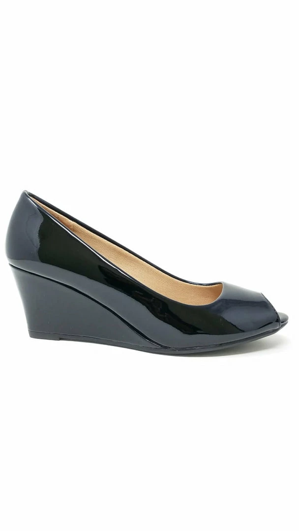 FOREVER DORIS12 - BLACK PATENT BACK IN STOCK
