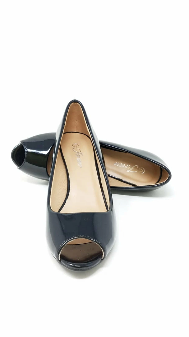 FOREVER DORIS12 - BLACK PATENT BACK IN STOCK