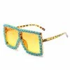 CHINA WHAT'S NEW BLING SUNGLASSES - AQUA/YELLOW