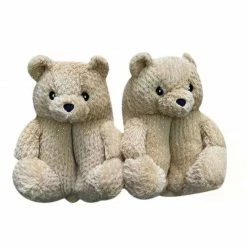 CHINA TEDDY BEAR GLITTER SLIPPERS - NUDE WHAT'S NEW