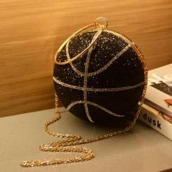 ELI WHAT'S NEW LGZ027 - BASKETBALL RHINESTONE PURSE (LARGE)