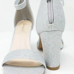 SHOE MAGNATE ALONDRA1 - SILVER GLITTER BACK IN STOCK