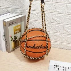 CHINA B139 - ORANGE BASKETBALL PURSE