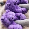 CHINA TEDDY BEAR SLIPPERS - PURPLE