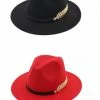 CHINA FEDORA HAT WITH GOLD ACCENT WHAT'S NEW
