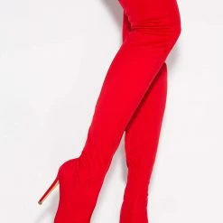 LILIANA GISELE7B - RED NEOPRENE LYCRA WHAT'S NEW