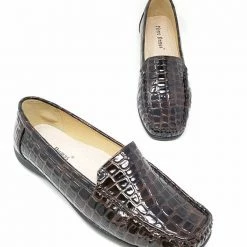 OLEM BACK IN STOCK HAZEL7 - BROWN CROCODILE