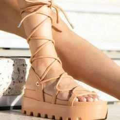 MATA WHAT'S NEW LACE ME UP - TAUPE