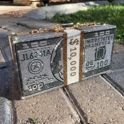 CHINA MONEY CLUTCH - BLACK/WHITE