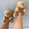 SPRINGLAND WHAT'S NEW PLUSH01 TEDDY BEAR SLIPPERS - BROWN
