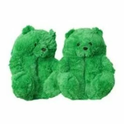 CHINA TEDDY BEAR SLIPPERS - GREEN WHAT'S NEW