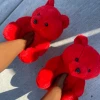 CHINA TEDDY BEAR SLIPPERS - RED