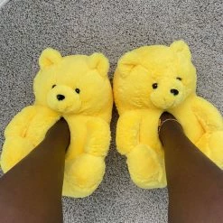 CHINA TEDDY BEAR SLIPPERS - YELLOW WHAT'S NEW